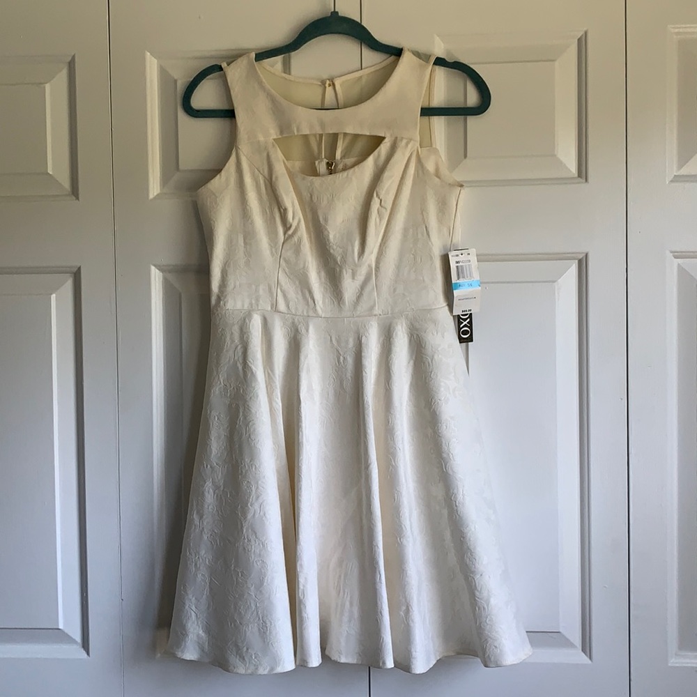White A-Line Cocktail Dress